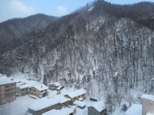 雪山の写真